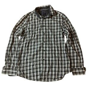 💜 Haggar Heritage Collection Plaid Flannel Shirt - 100% Cotton - Men's M